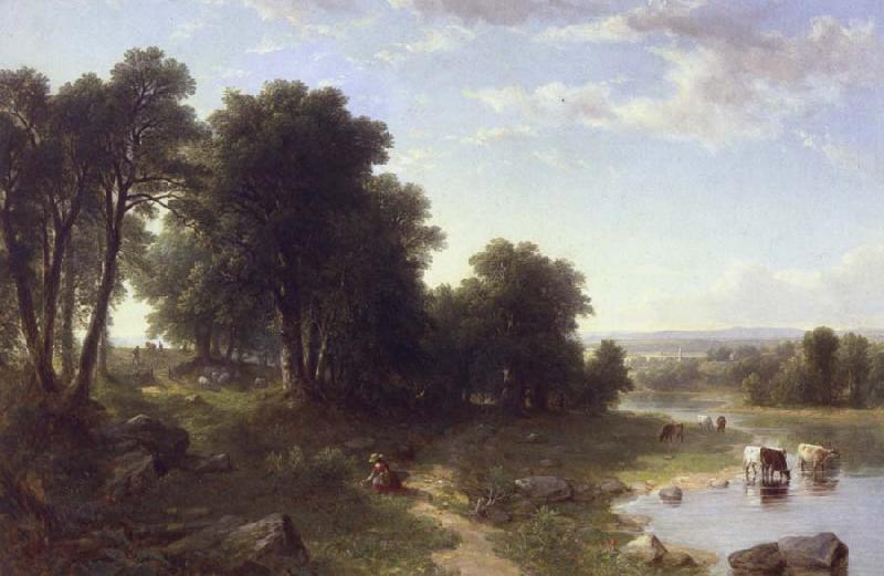 Asher Brown Durand Strawberrying Germany oil painting art